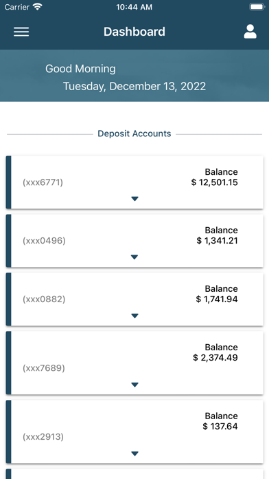 Woodland Bank Mobile Banking Screenshot