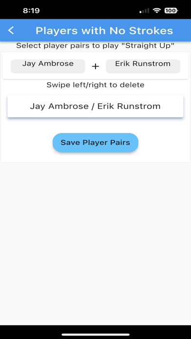 Golf Bank App Screenshot