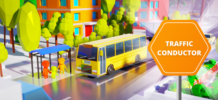 Traffic Conductor Bus Pick-Up