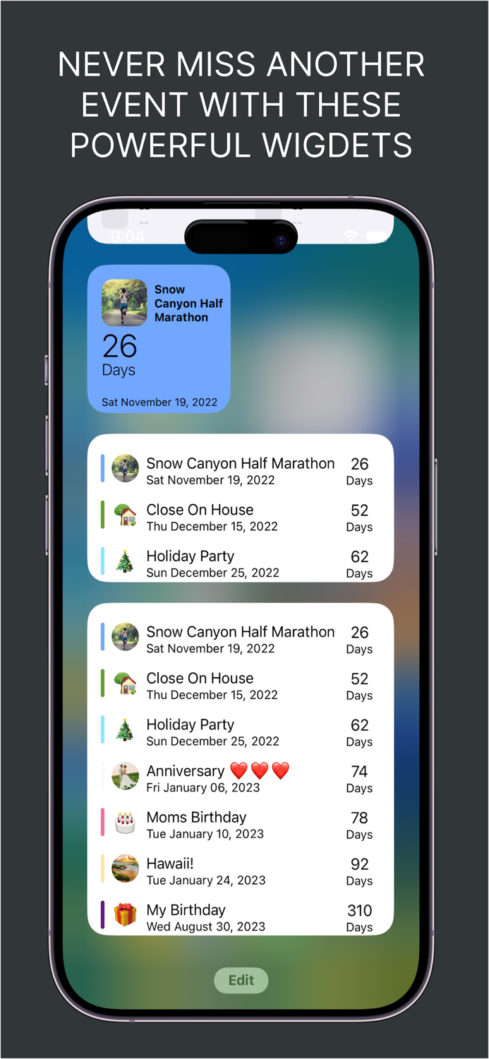 Countdown Events and Deadlines