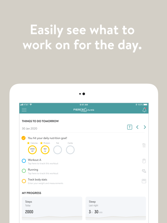 Fierce Curves Fitness iPad screenshot 2 - Health & Fitness app