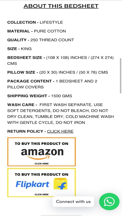 Pure Decor Bedsheets Screenshot