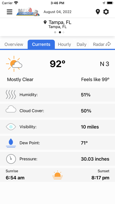 Max Defender 8 Weather App screenshot 3