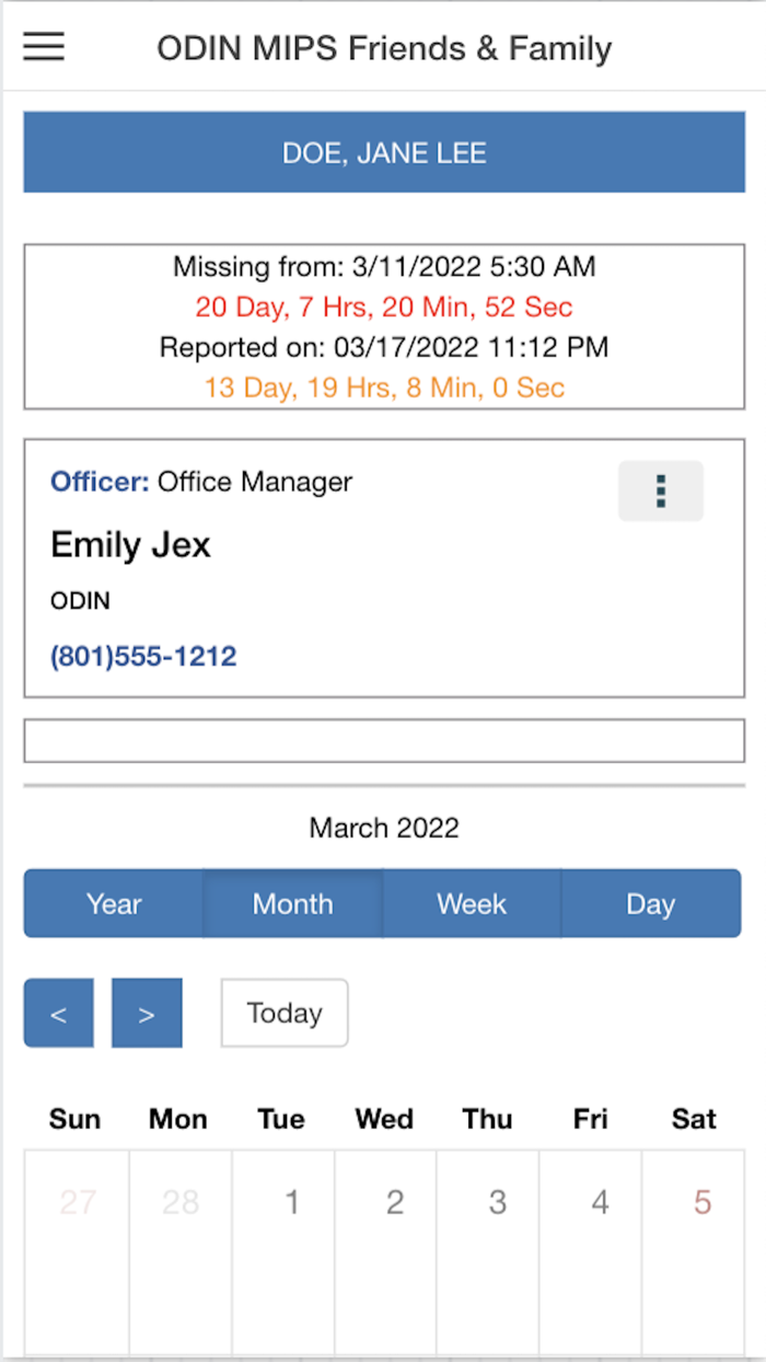 ODIN MIPS Friends and Family