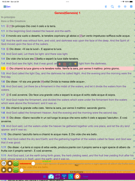 Screenshot #4 pour Italiano Inglese Audio  Bibbia