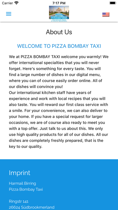Pizza Bombay Taxi Screenshot