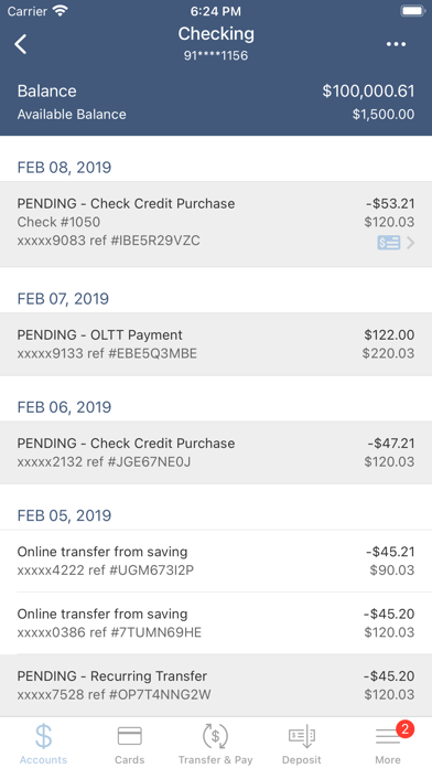Reliabank Dakota Screenshot