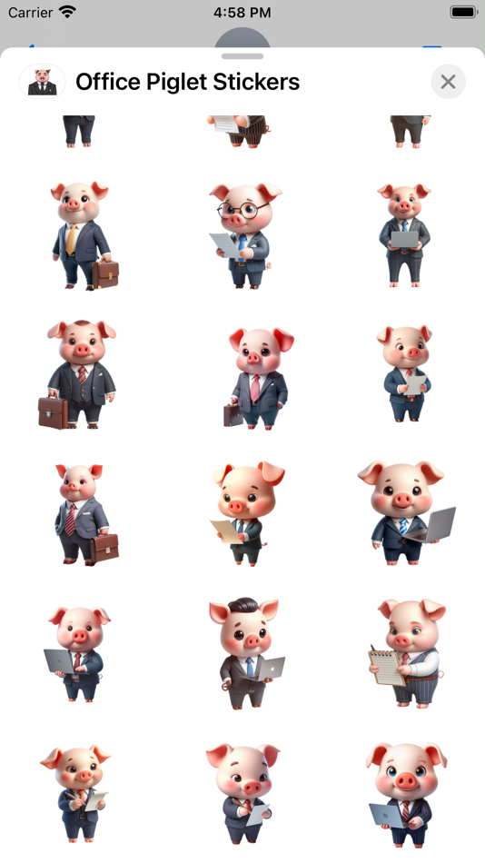 #2. Office Piglet Stickers (iOS) Podle: Paul Scott
