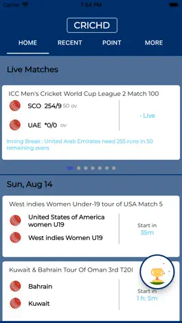 Game screenshot CricHD - Asia Cup Live apk