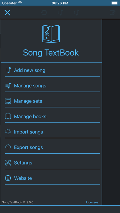 Song TextBook Screenshot