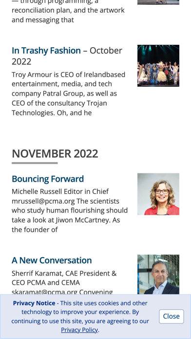 PCMA Convene Magazine Screenshot