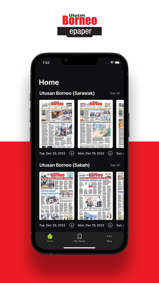 #1. Utusan Borneo (iOS) 来自: PressReader Inc