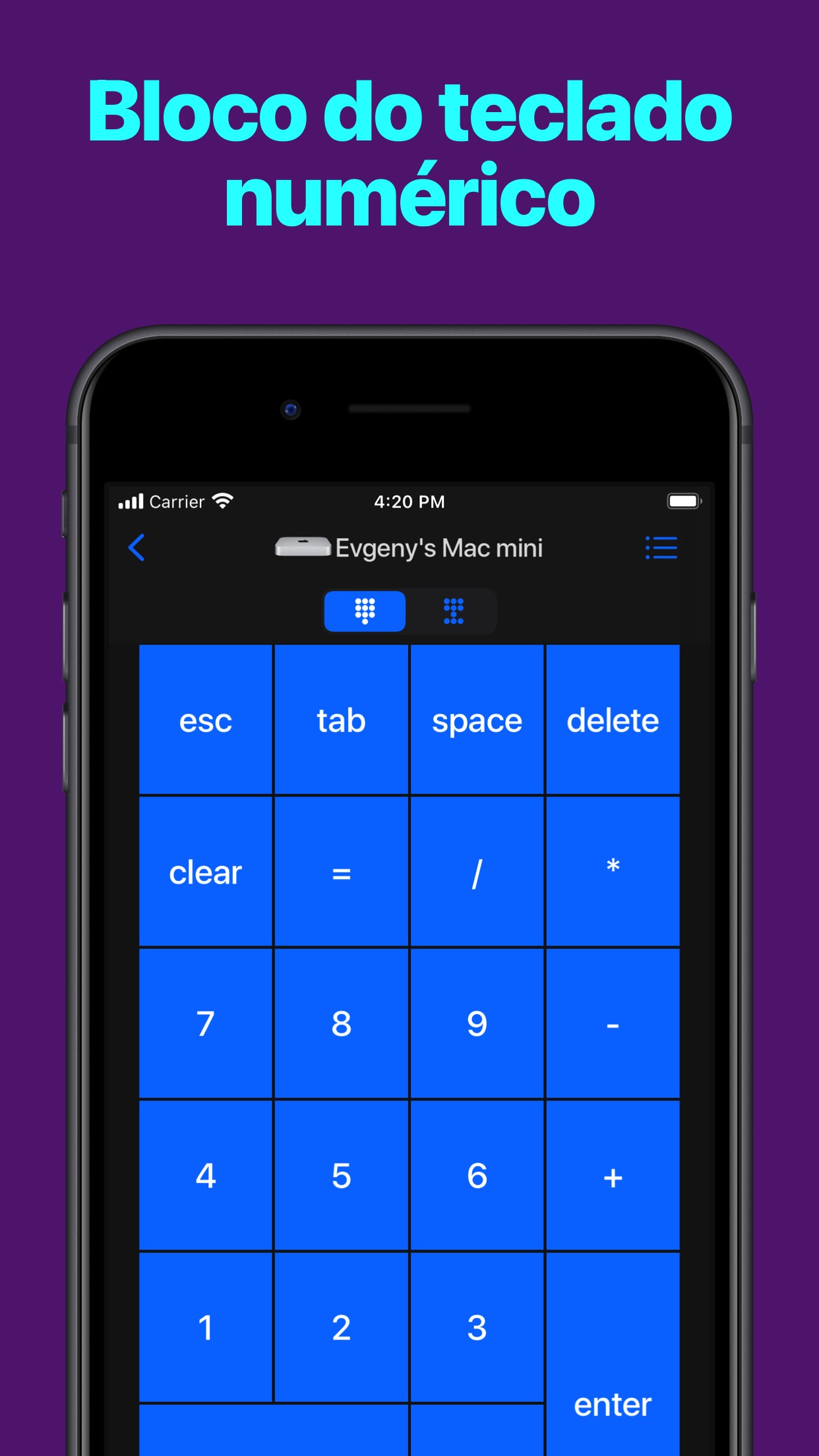 Screenshot do app Remote KeyPad and NumPad Pro