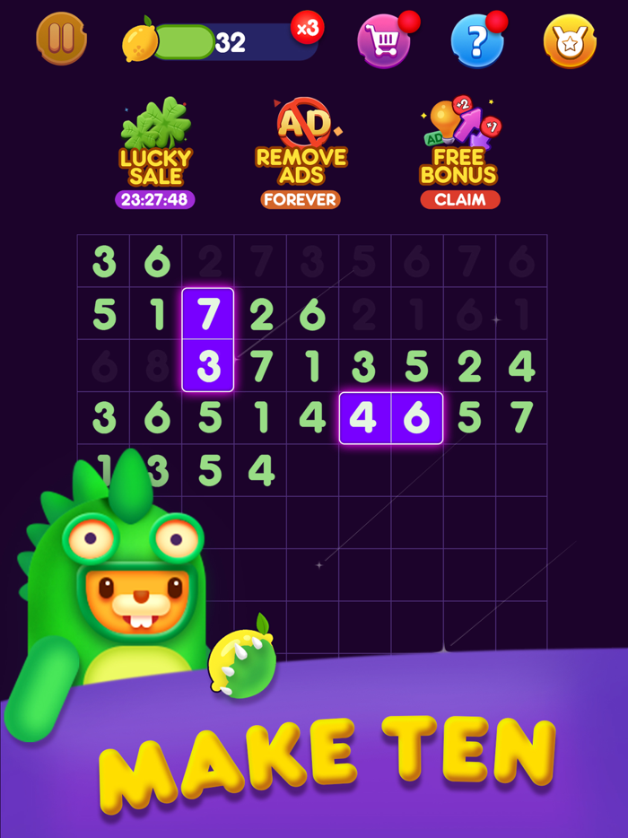 Number match - Make 10 puzzle