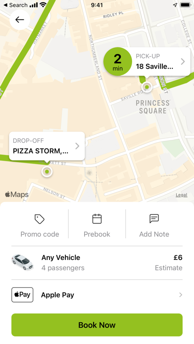 Nearby Taxis. Screenshot