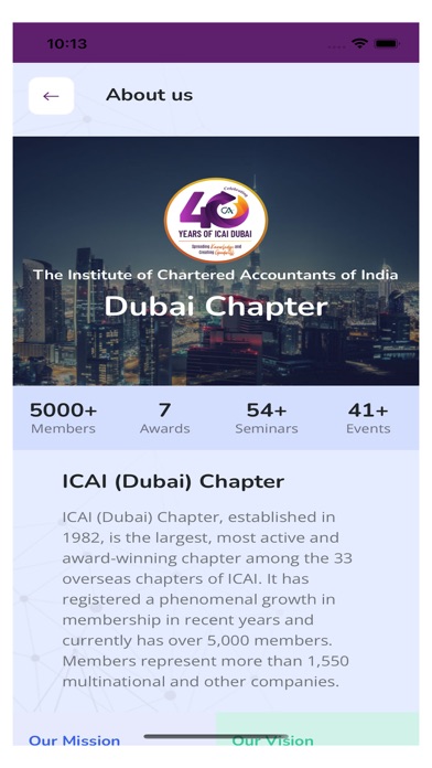 ICAI Dubai Chapter Screenshot