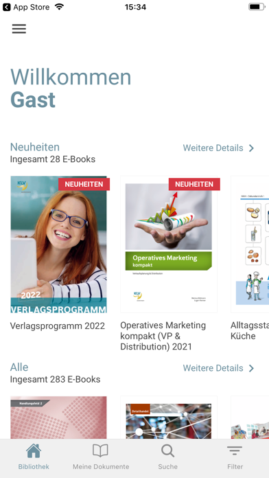 eBooks KLV Verlag Screenshot