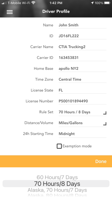 MasTrack ELD Screenshot