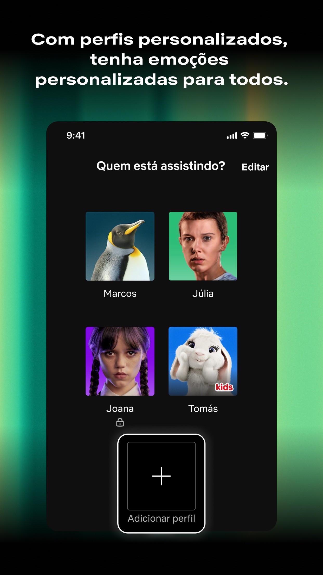 Screenshot do app Netflix