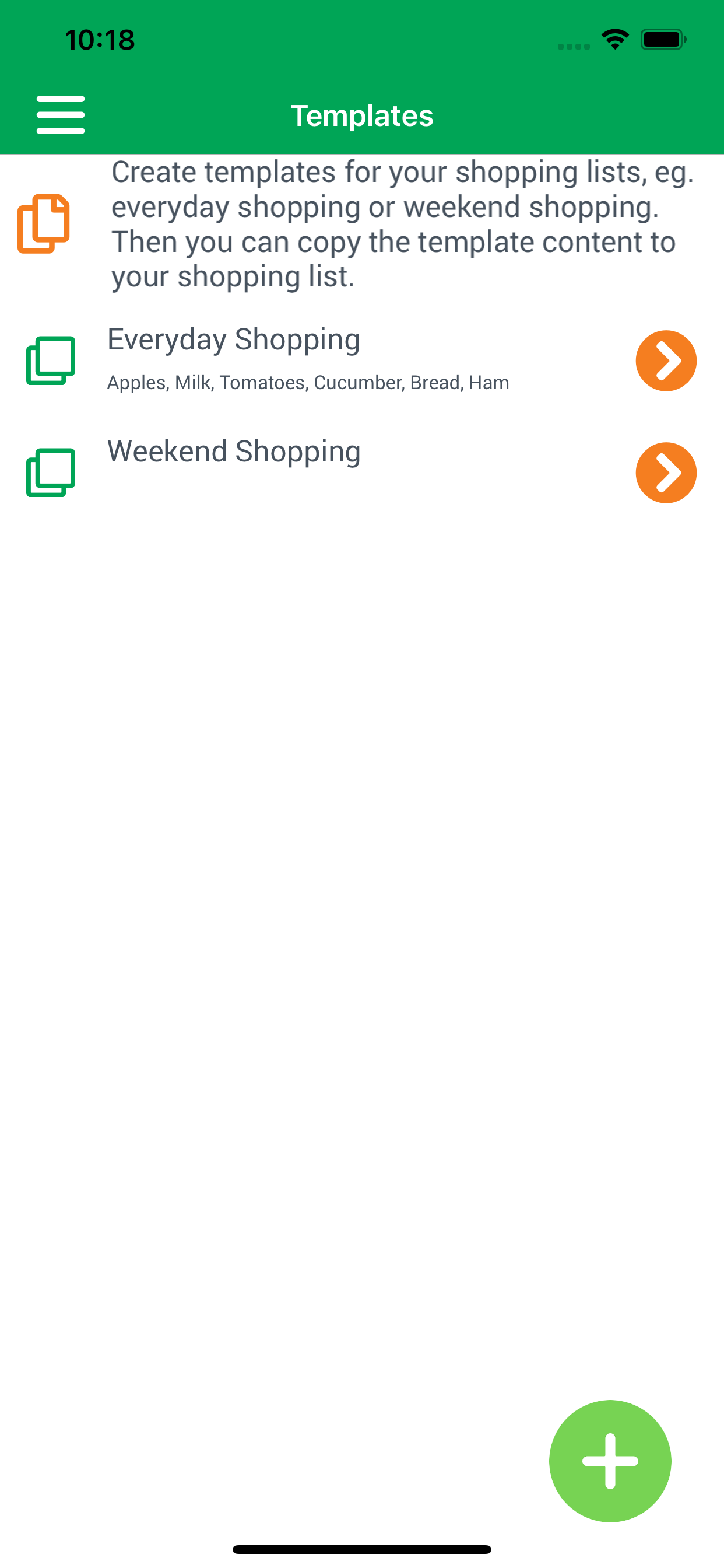 Shoppka - smart shopping list