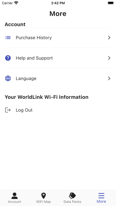 WorldLink Wi-Fi Screenshot