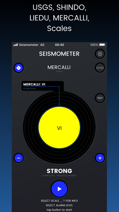 Seismometer - Earthquake Alarm Screenshot