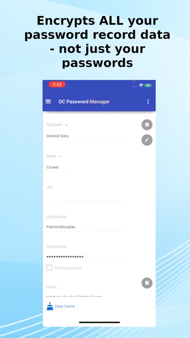 DC Password Manager Screenshot