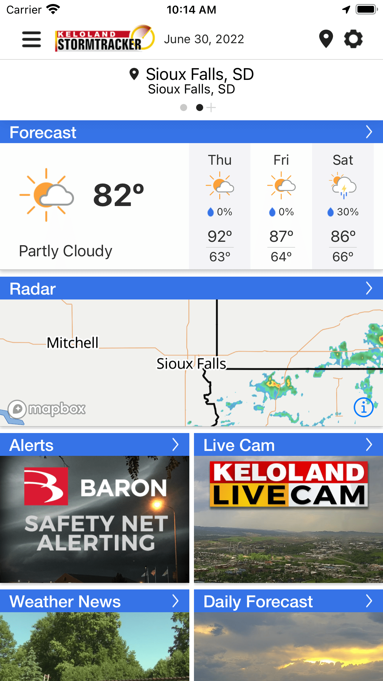 KELO Weather – South Dakota screenshot 1