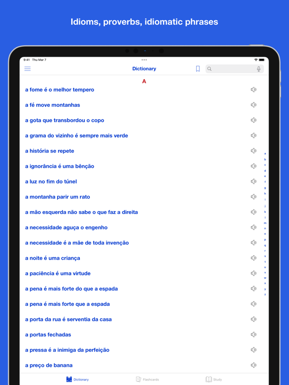 Screenshot #4 pour Portuguese Idioms and Proverbs