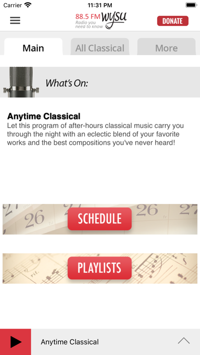 WYSU Public Radio App Screenshot