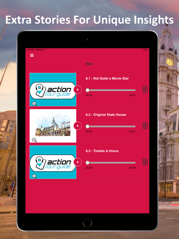 Historic Philadelphia GPS Tour iPad screenshot 8 - Travel app
