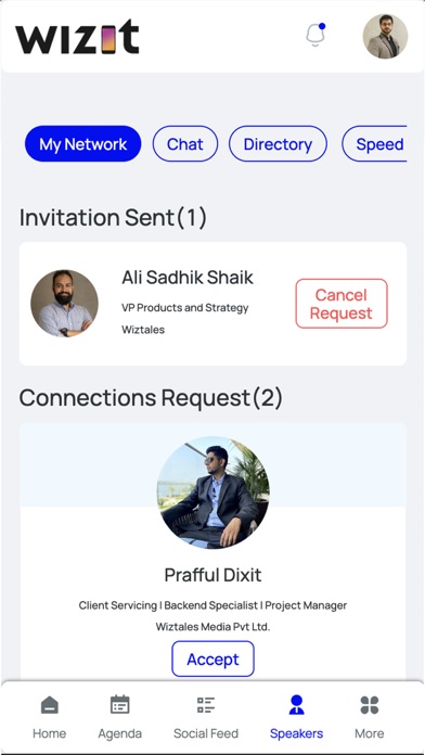 Wizit: Your Personal Event App Screenshot
