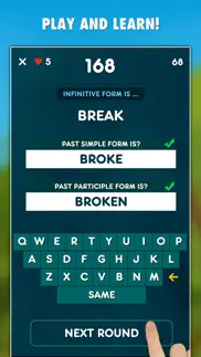 irregular verbs test lite iphone screenshot 1