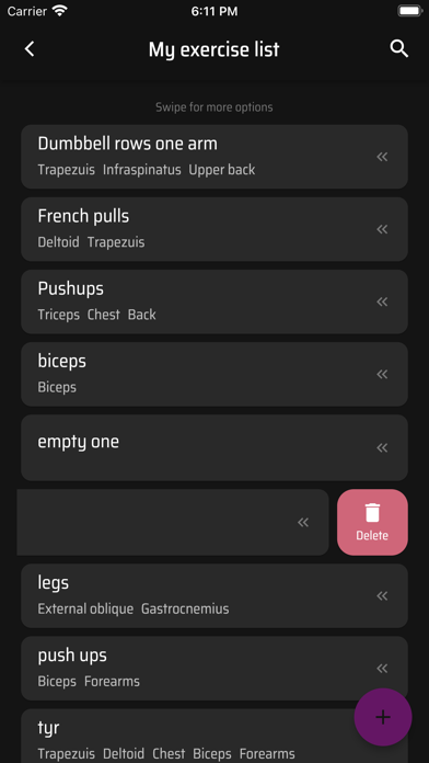 TRYHARD – Workout calendar Screenshot