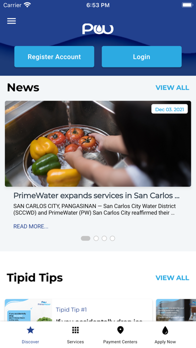 PrimeWater iPhone screenshot 1