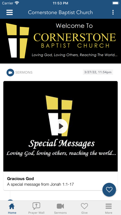 Cornerstone Baptist Church App Screenshot