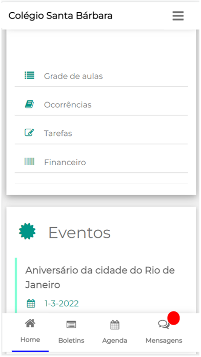 Colégio Santa Bárbara Screenshot