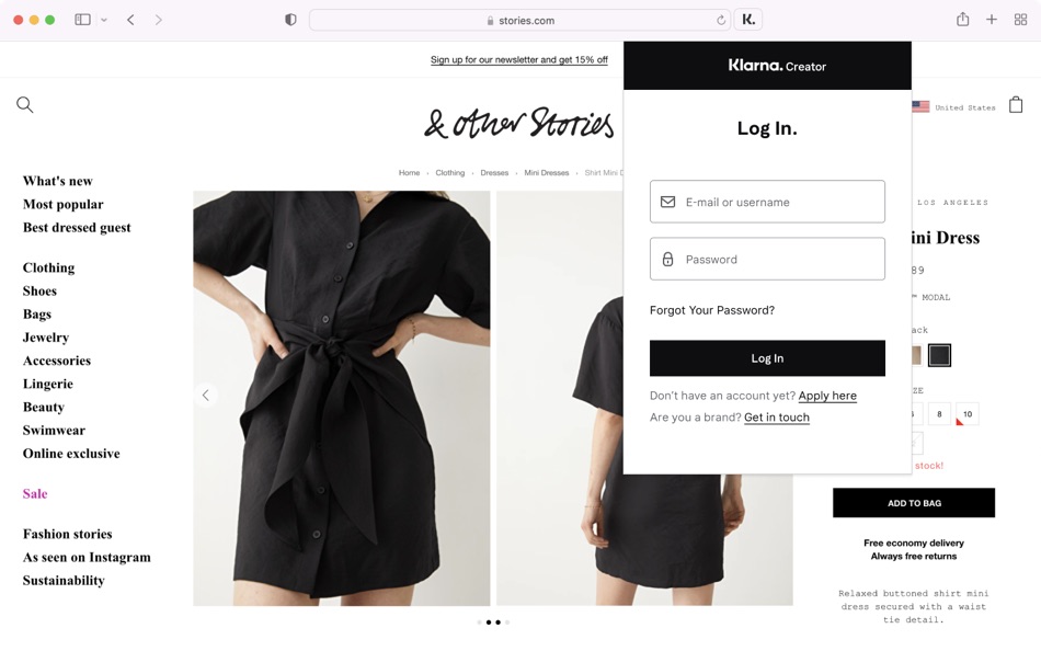 #3. Klarna Creator Extension (macOS) 由: APPRL Fashion AB