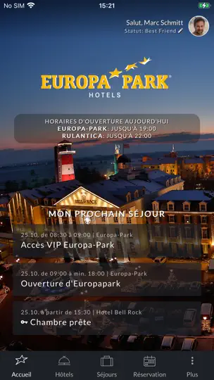 Capture d'écran de Europa-Park Hotels sur iPhone 1