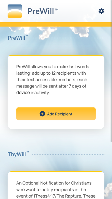 PreWill Screenshot