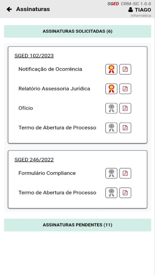 #1. SGED - CRMSC (iOS) بواسطة: Conselho Regional de Medicina do Estado de Santa Catarina - CRM-SC