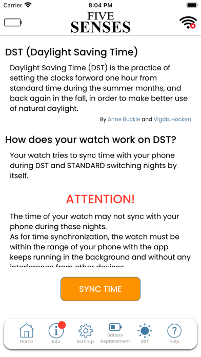 FiveSenses Watches Screenshot
