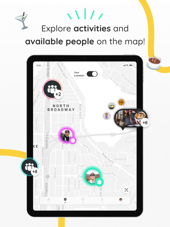 Sponty: Spontaneous gatherings iPad screenshot 6 - Social Networking app