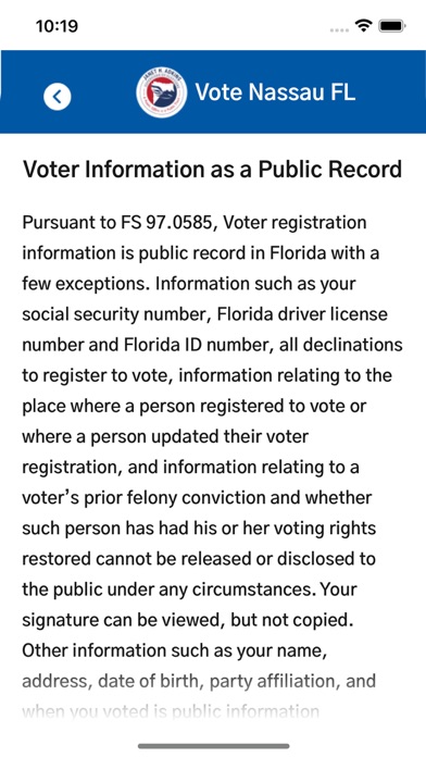 Vote Nassau Florida Screenshot