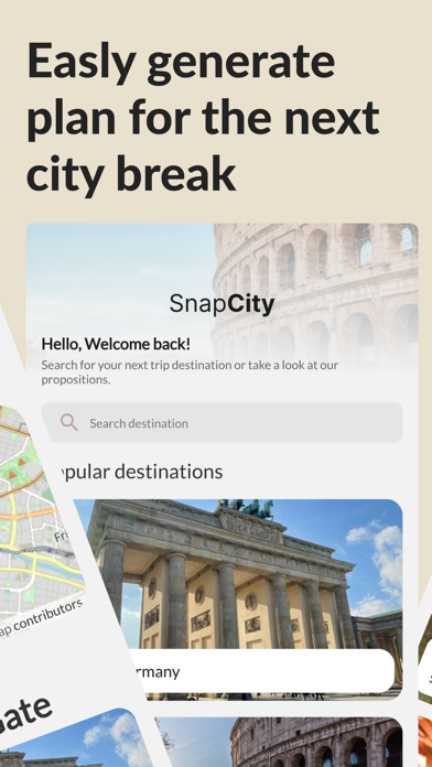 SnapCity: Travel planner Screenshot
