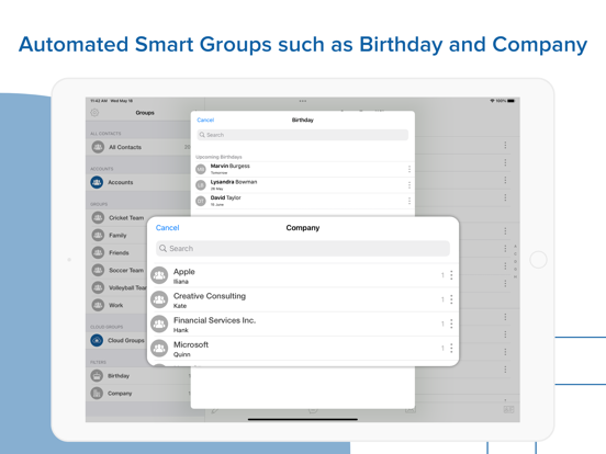 Contacts Groups - Email & text iPad screenshot 7 - Productivity app