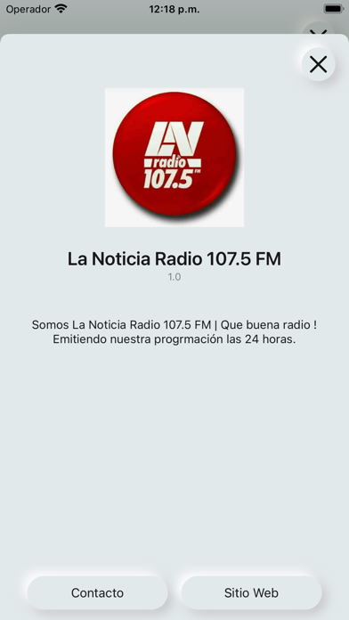 La Noticia Radio 107.5 FM Screenshot