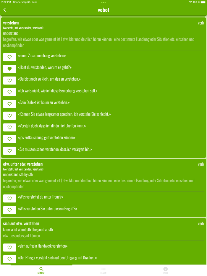 vobot German vocab trainer