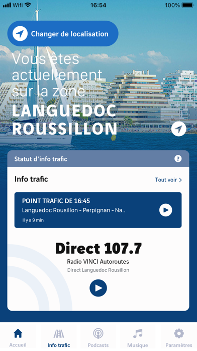Screenshot #1 pour Radio VINCI Autoroutes 107.7