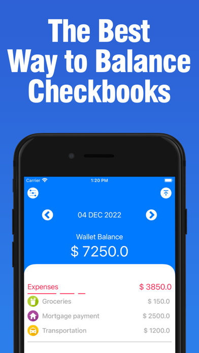 Checkbook Register: AI Scanner Screenshot